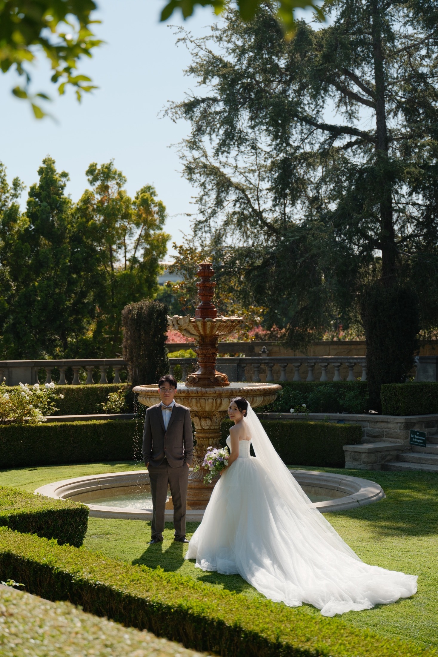 Xinxu and Weiyi embracing in front of Greystone